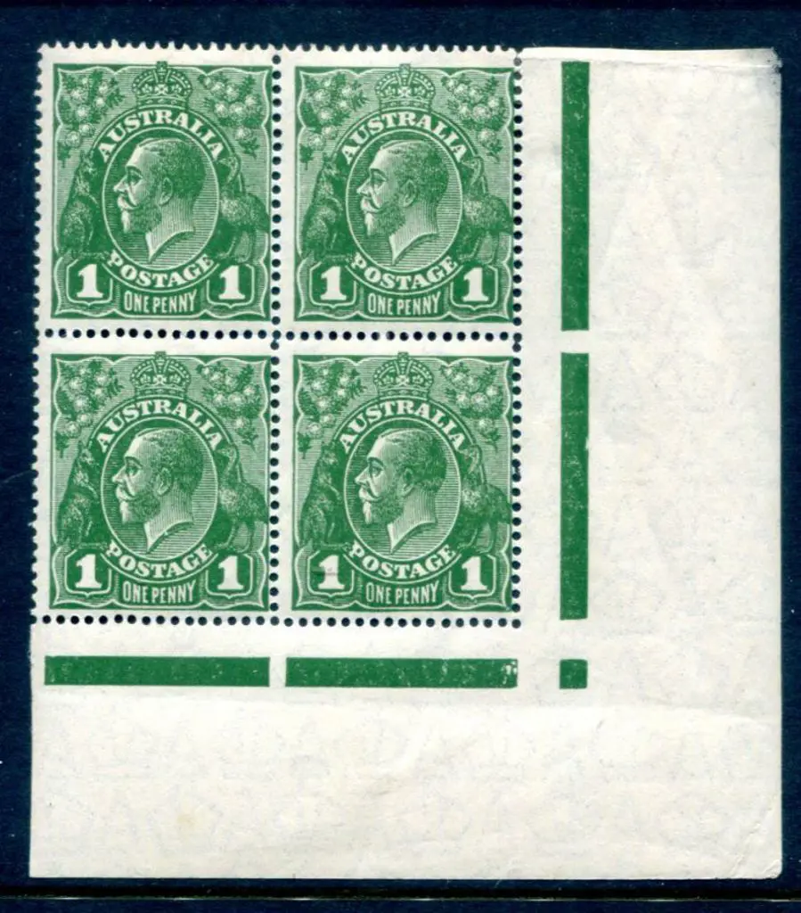 1926-30 Small Multiple Watermark Perf. 14 1d green ... Image 1++