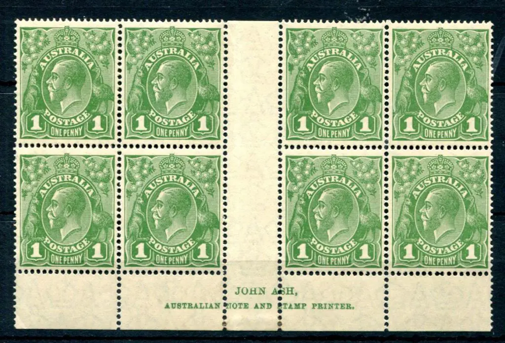 1926-30 Small Multiple Watermark Perf. 14 1d green ... Image 1++
