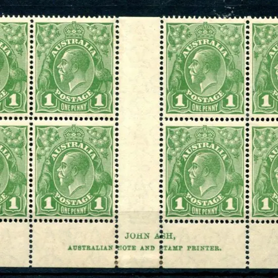 1926-30 Small Multiple Watermark Perf. 14 1d green ...