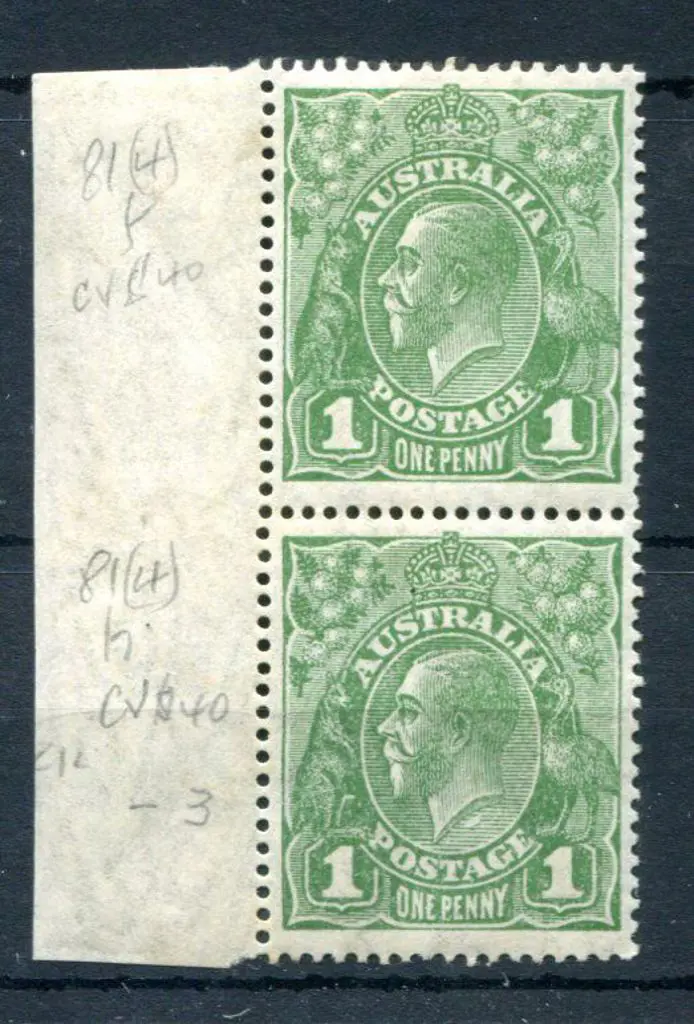 1926-30 Small Multiple Watermark Perf. 14 1d green ... Image 1++