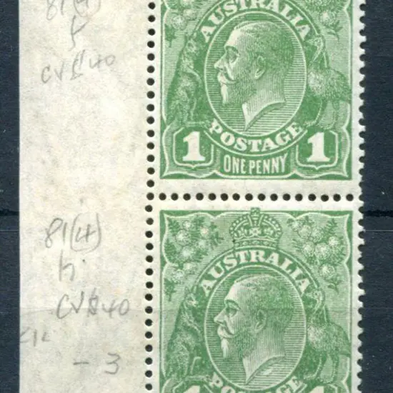 1926-30 Small Multiple Watermark Perf. 14 1d green ...