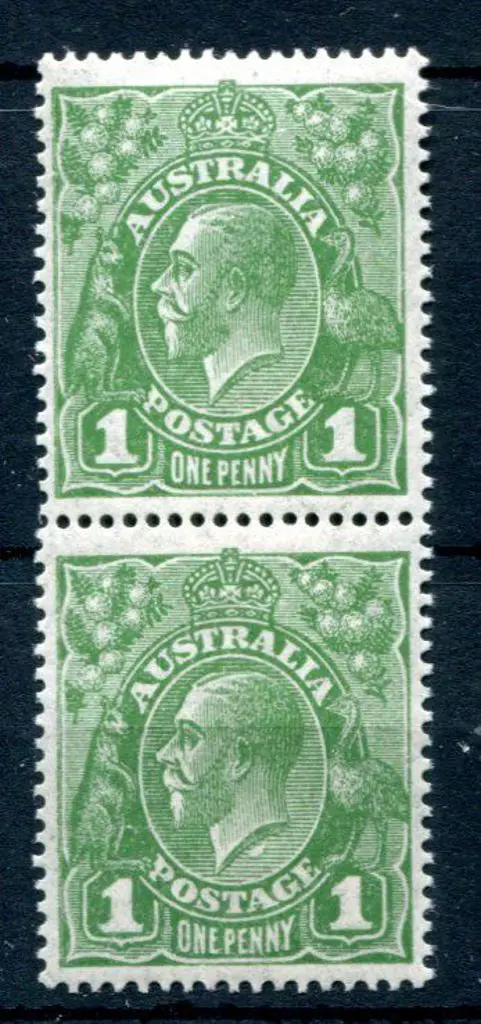 1926-30 Small Multiple Watermark Perf. 14 1d green ... Image 1++