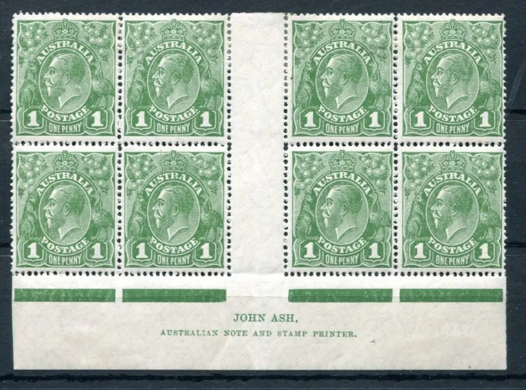 1926-30 Small Multiple Watermark Perf. 14 1d green ... Image 1++