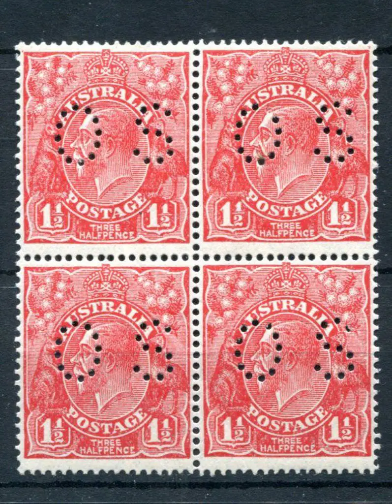 1926-30 Small Multiple Watermark Perf. 14 1½d red, ... Image 1++