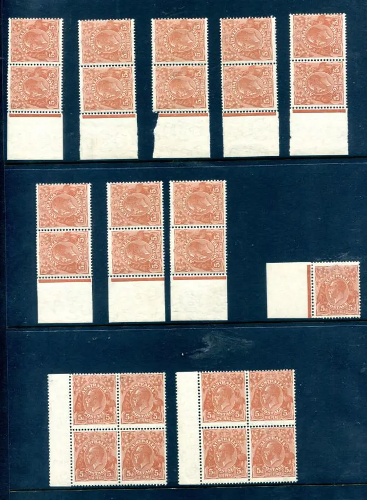 1931-36 CofA Wmk 5d orange-brown with "Eight ... Image 1++