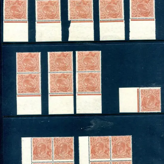 1931-36 CofA Wmk 5d orange-brown with "Eight ...