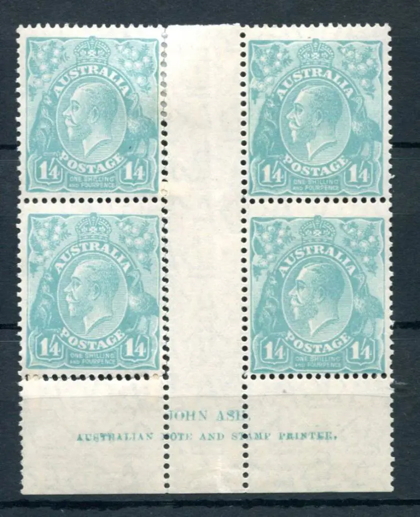 1931-36 CofA Wmk 1/4d greenish-blue John Ash ... Image 1++