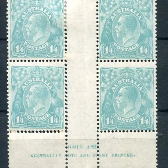 1931-36 CofA Wmk 1/4d greenish-blue John Ash ...
