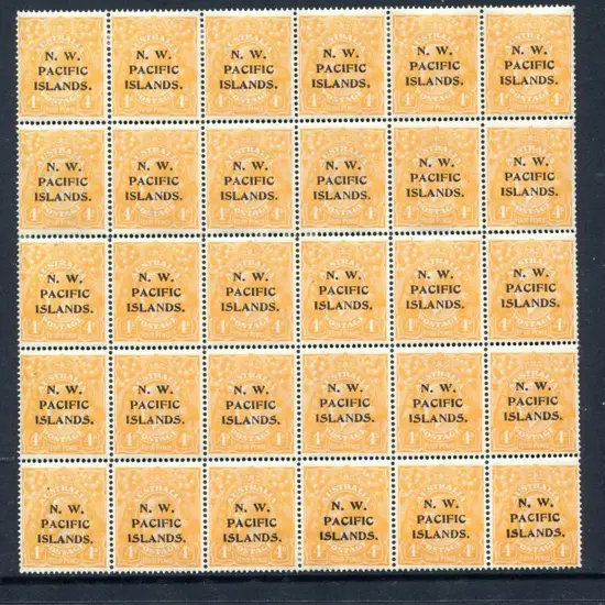 KGV NWPI 1915/16 4d orange. First setting of ovpt ...