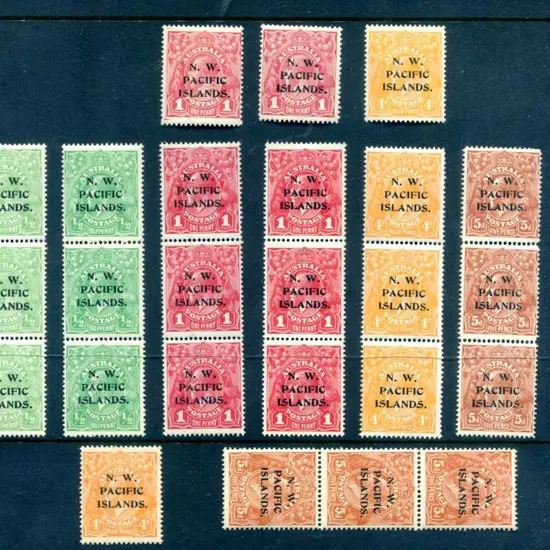KGV NWPI 1916/16 NWPI "a, b, c" settings on KGV ½d ...