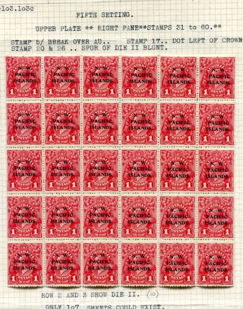 KGV NWPI 1926/30 1d KGV (SG 103) in upper plate ... Image 1++