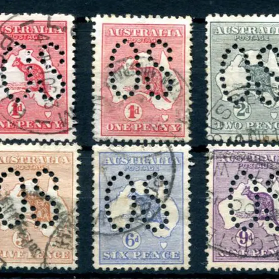 1913 ½d, 1d Die I & II, 2d, 3d Die I, 4d, 5d, 6d, ...