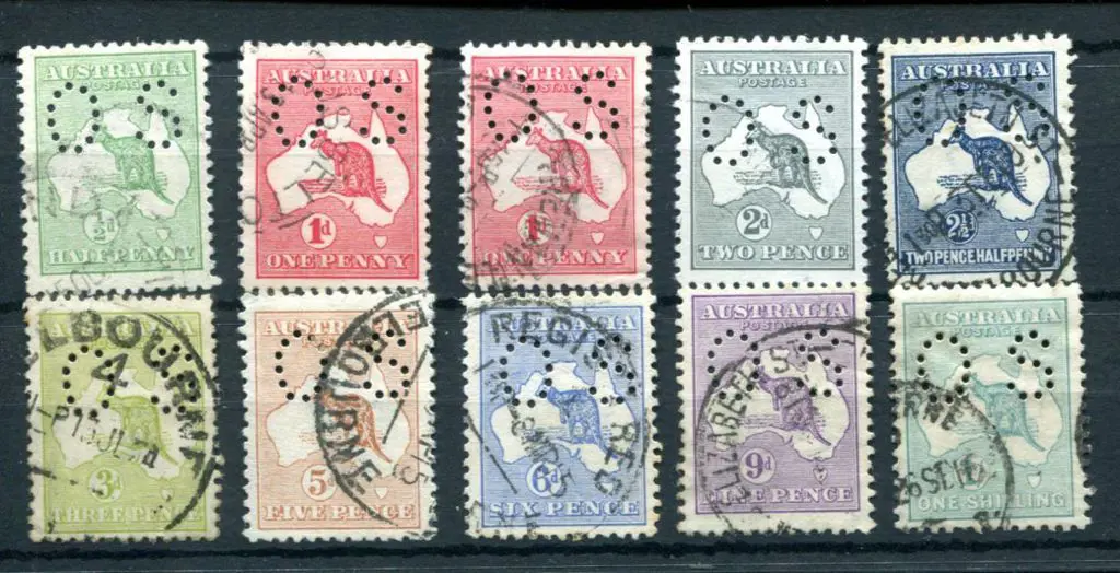 1913 ½d green, 1d red Die II & Die IIB, 2d grey, ... Image 1++