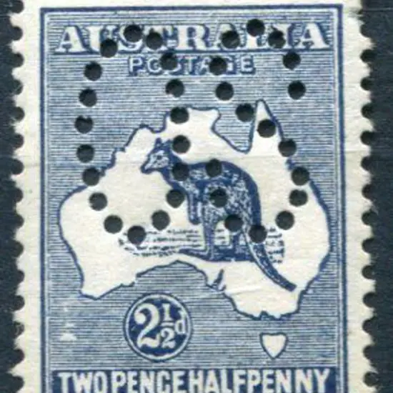 1913 2½d light bluish-indigo, 1st wmk perfined ...