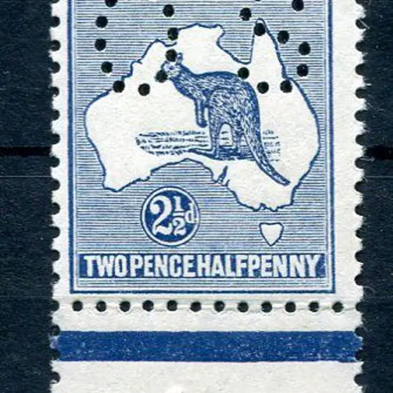 1915/28 2½d blue, 3rd wmk perfined "OS". MVLH with ...