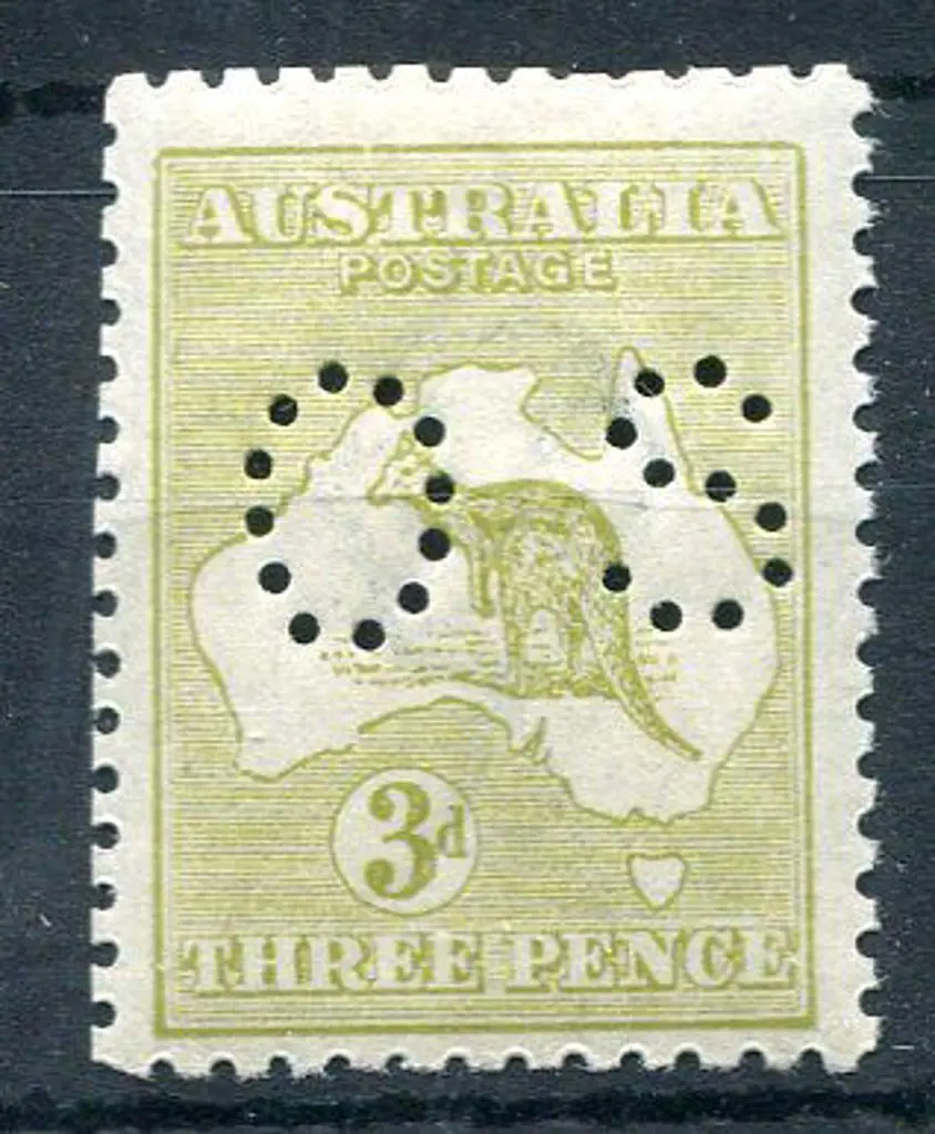 1915/28 3d pale olive-green, 3rd wmk, Die IIB ... Image 1++