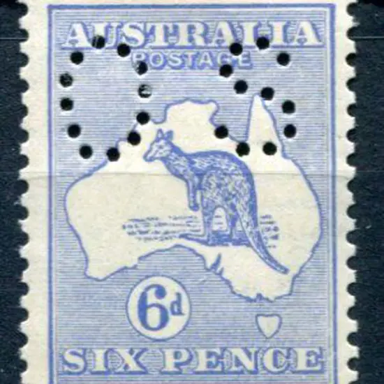 1915 6d ultramarine, 2nd wmk perfined small "OS". ...