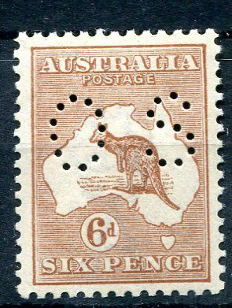 1915/28 6d chestnut, 3rd wmk, Die IIB perfined ... Image 1++