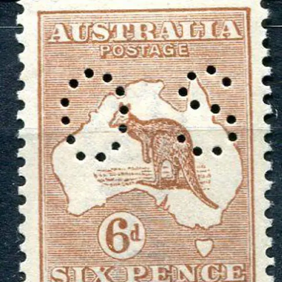 1915/28 6d chestnut, 3rd wmk, Die IIB perfined ...