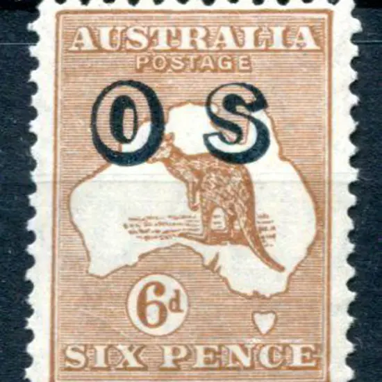 1929/30 6d chestnut, SMW with "retouched top frame ...