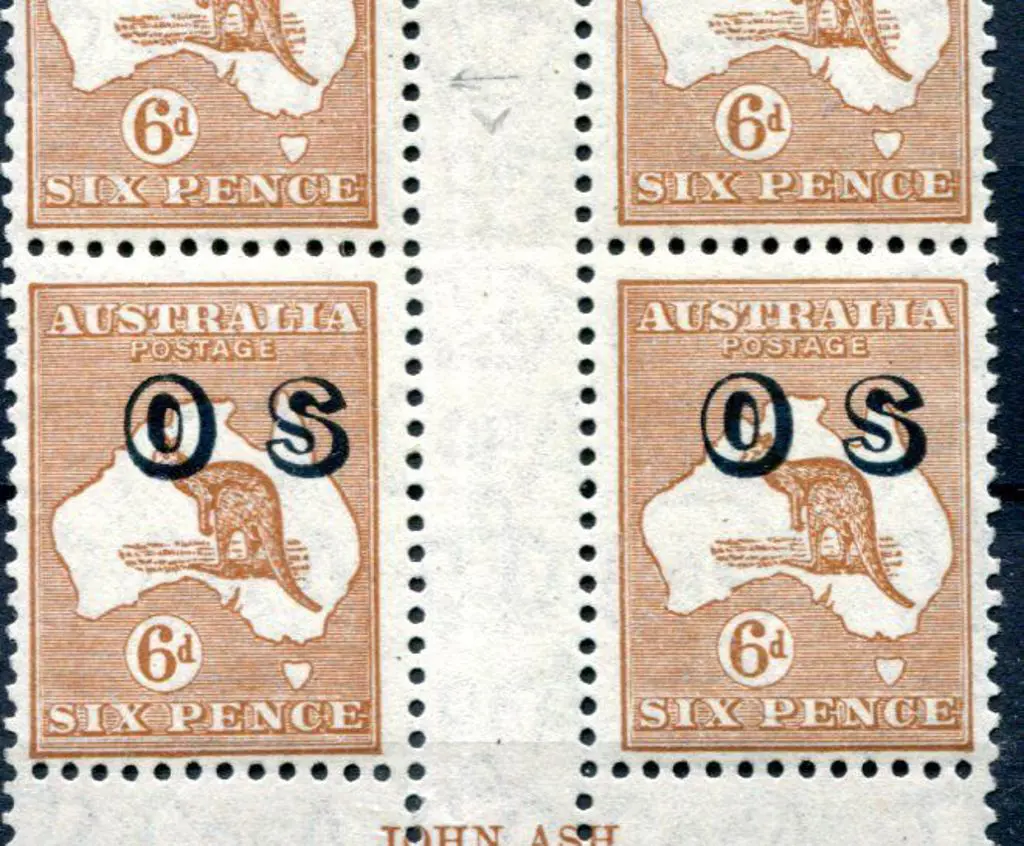 1931/47 6d chestnut, CofA wmk John Ash imprint ... Image 1++