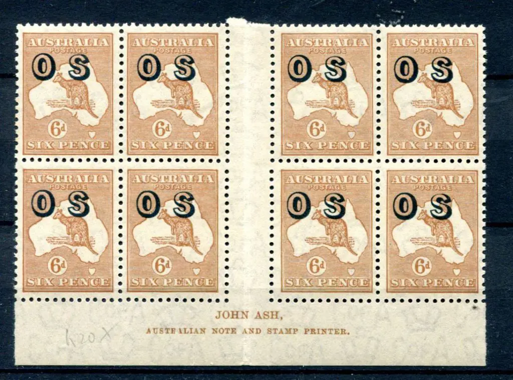 1931/47 6d pale chestnut, CofA wmk, Plate 4 Ash ... Image 1++