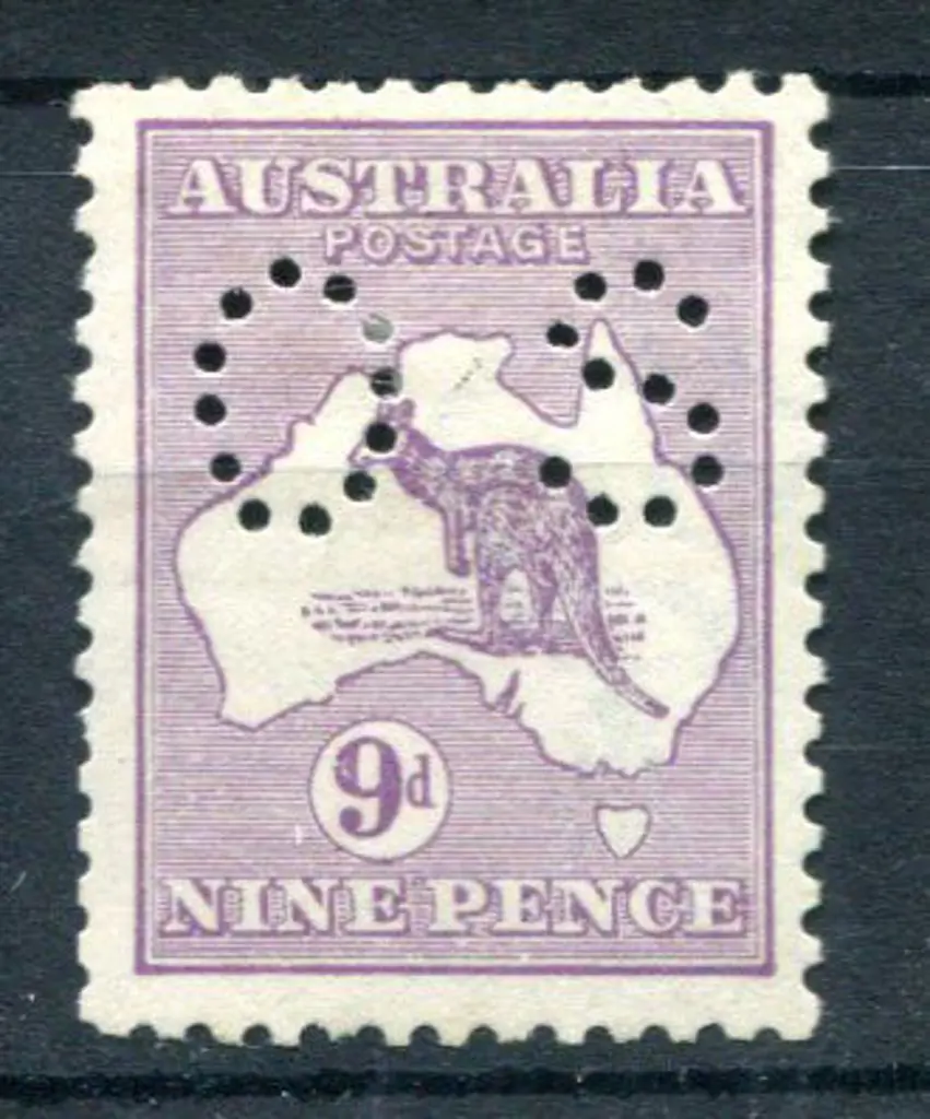 1915 9d pale violet, 2nd wmk perfined small "OS". ... Image 1++