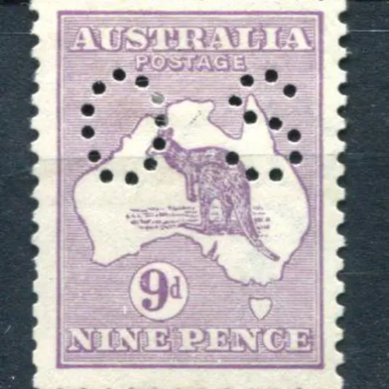 1915 9d pale violet, 2nd wmk perfined small "OS". ...