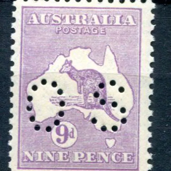 1929/30 9d pale violet, SMW perfined "OS". Very ...