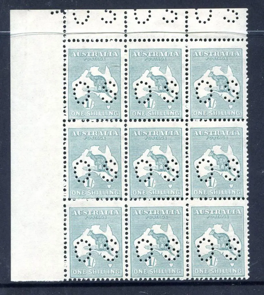 1915/28 1/- dull blue-green, 3rd wmk Die IIB ... Image 1++