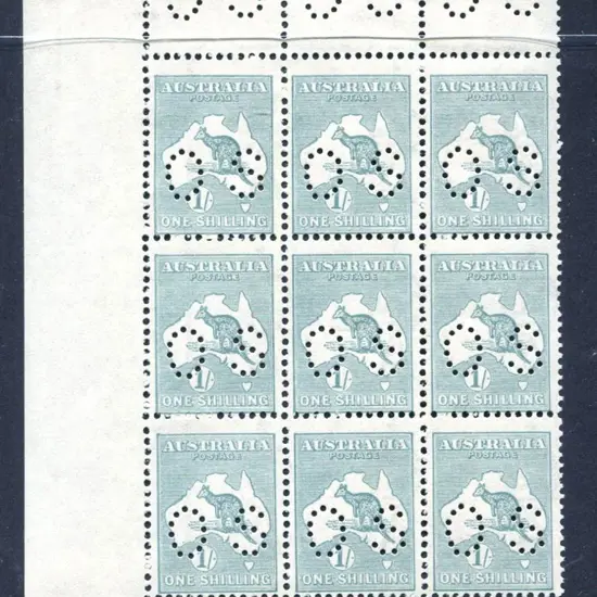 1915/28 1/- dull blue-green, 3rd wmk Die IIB ...