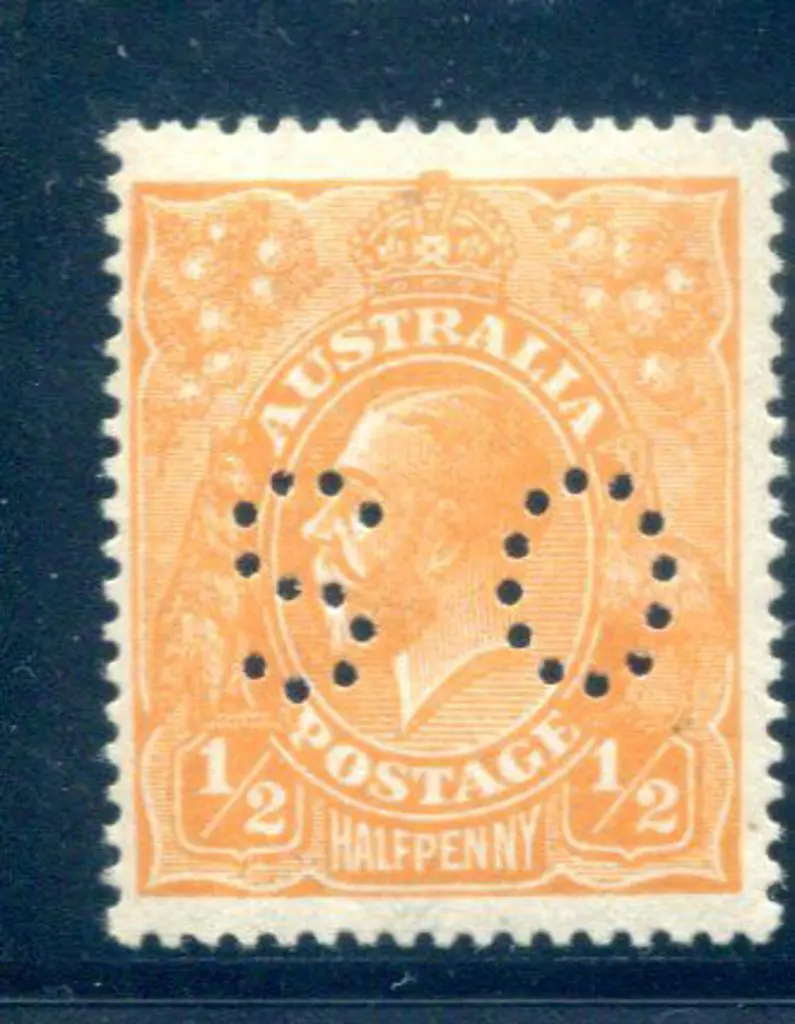 1914/20 ½d orange on single wmk coarse mesh paper ... Image 1++