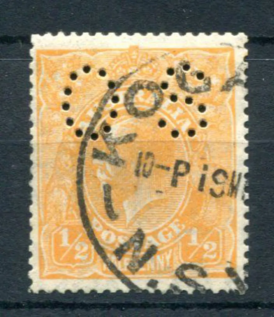 1926/30 ½d pale orange, SMW perf. 14 perfined ... Image 1++