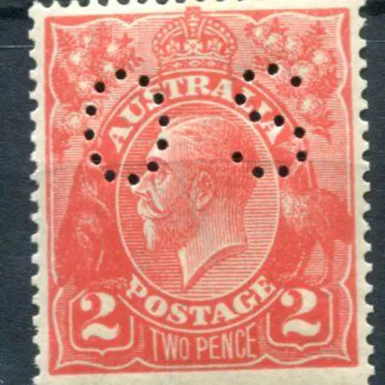 1914/20 2d red perfined "OS". Fine MUH. ACSC 96Cb, ...