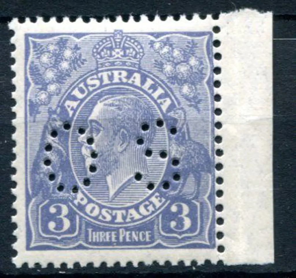 1926/30 3d dull blue, SMW perf. 13½x12½ perfined ... Image 1++