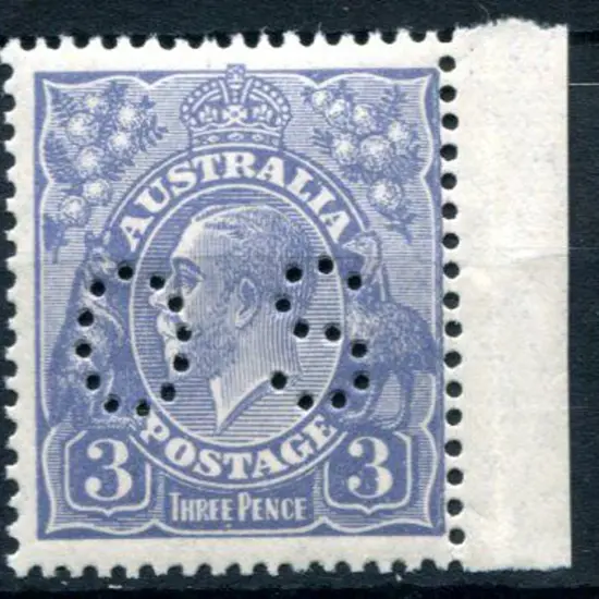 1926/30 3d dull blue, SMW perf. 13½x12½ perfined ...