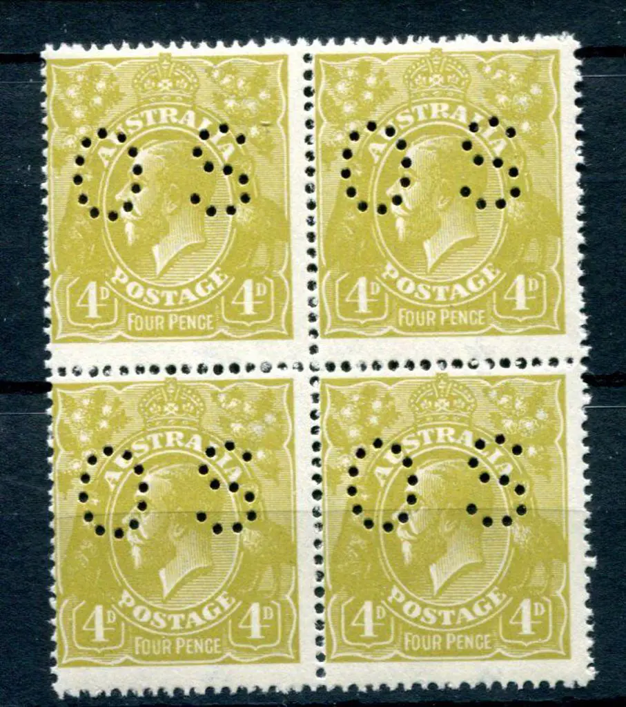 1918/23 4d olive-yellow, single wmk, perf. 14 ... Image 1++