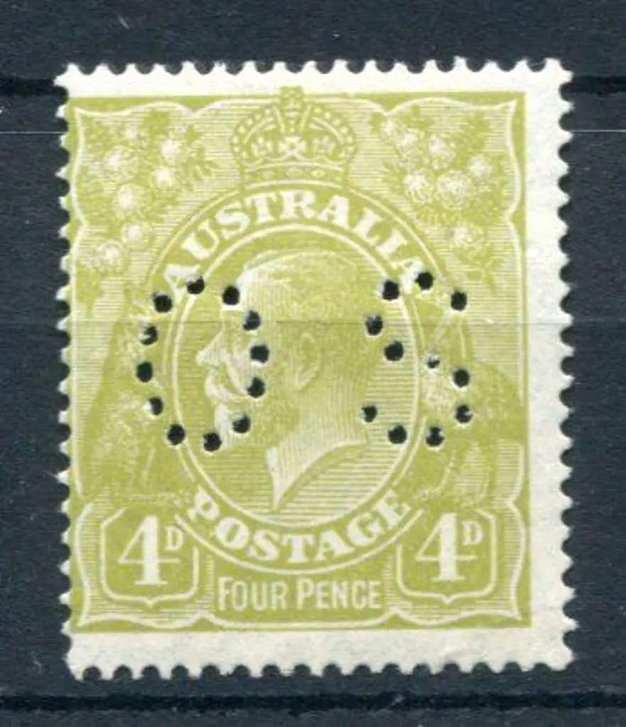 1926/30 4d greenish-olive, SMW perf. 14 perfined ... Image 1++