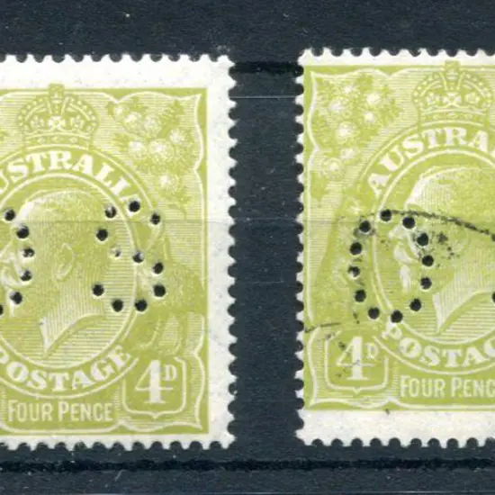 1926/30 4d greenish-olive, SMW perf. 14 perfined ...