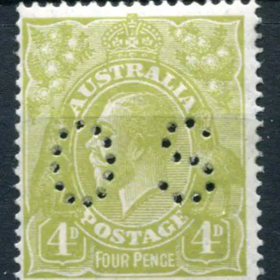 1926/30 4d greenish-olive, SMW perf. 14 perfined ...