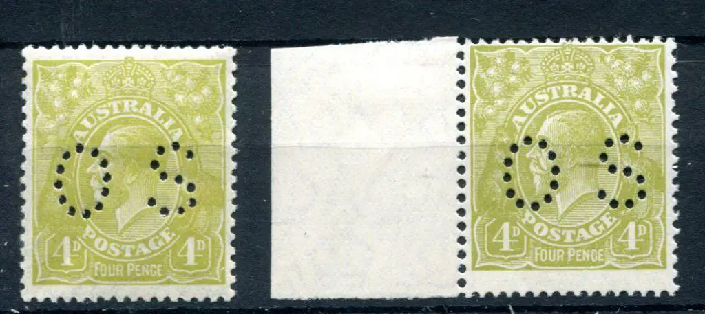 1926/30 4d olive, SMW perf. 13½x12½ plus another ... Image 1++