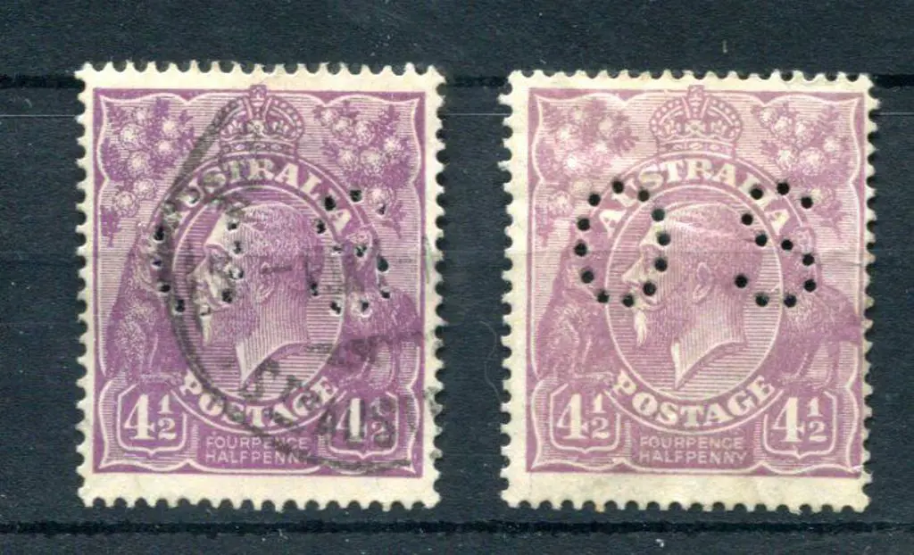 1926/30 4½d violet & pale violet shades, SMW perf ... Image 1++