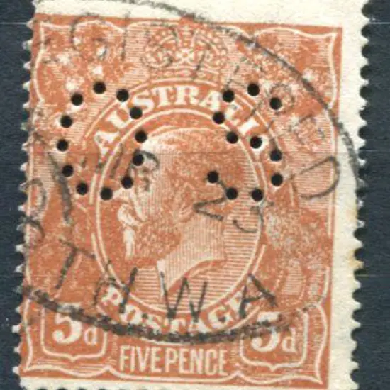 1914/20 5d bright chestnut, single wmk, single ...
