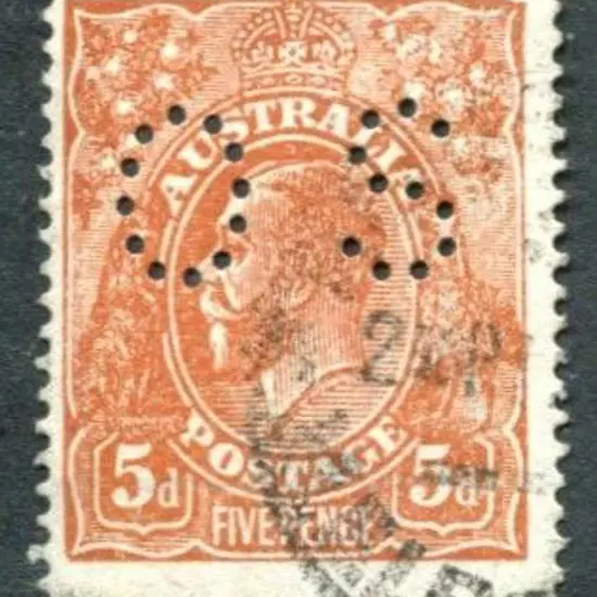 1914/20 5d bright chestnut SLP on rough paper ...