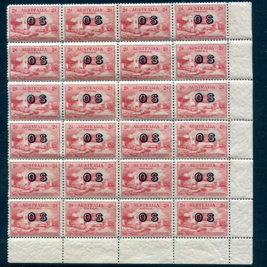 1932 2d Sydney Harbour Bridge ovptd "OS" in bottom ...