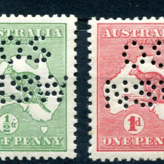 1913 ½d green & 1d pale red Die IIA, 1st wmk, ...