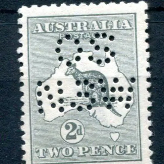 1913 2d slate, 1st wmk perfined "OS/NSW". MVLH ...