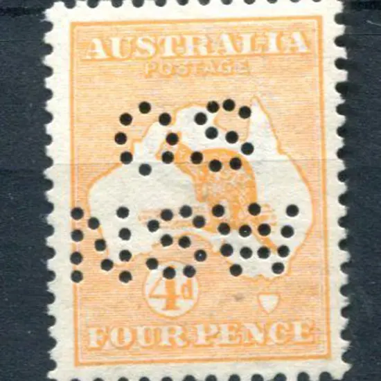 1913 6d blue, 1st wmk perfined "OS/NSW", located ...