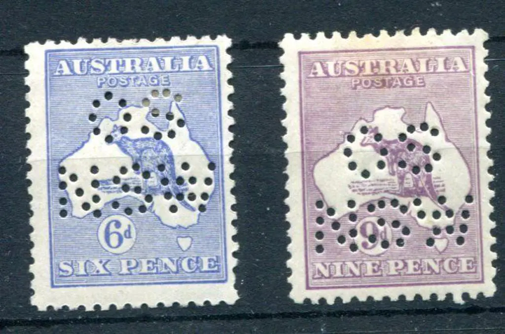 1915/28 6d blue & 9d pale violet, Die IIB, 3rd wmk ... Image 1++