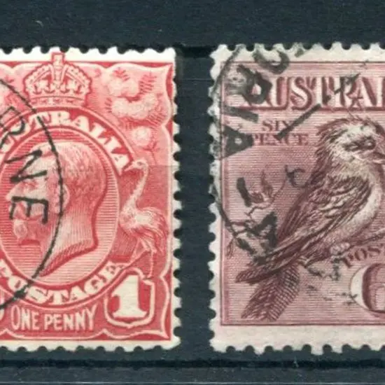 1914 1d engraved carmine-red CTO with JY 17 14 ...